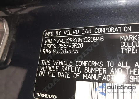 2022 Volvo Xc60 B5 Momentum from USA, damaged, VIN YV4L12RK0N1920946